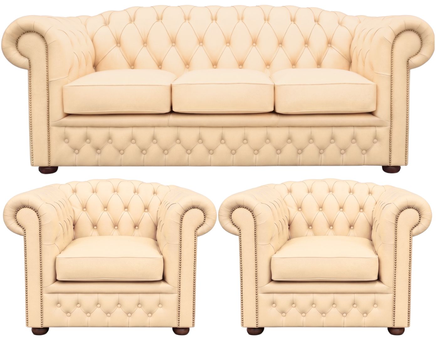 The Royale Chesterfield 3 Piece Suite