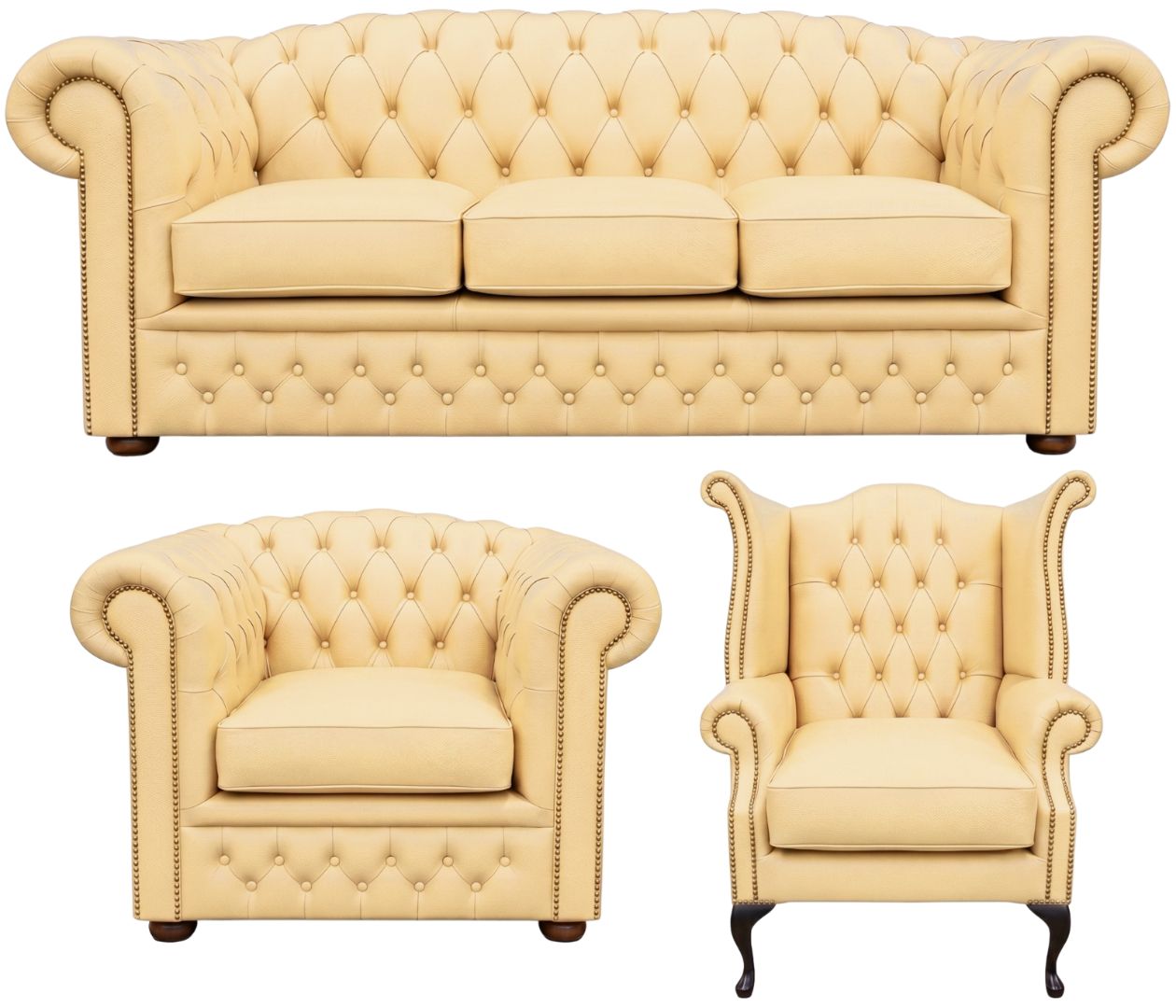The Royale Chesterfield 3 Piece Suite