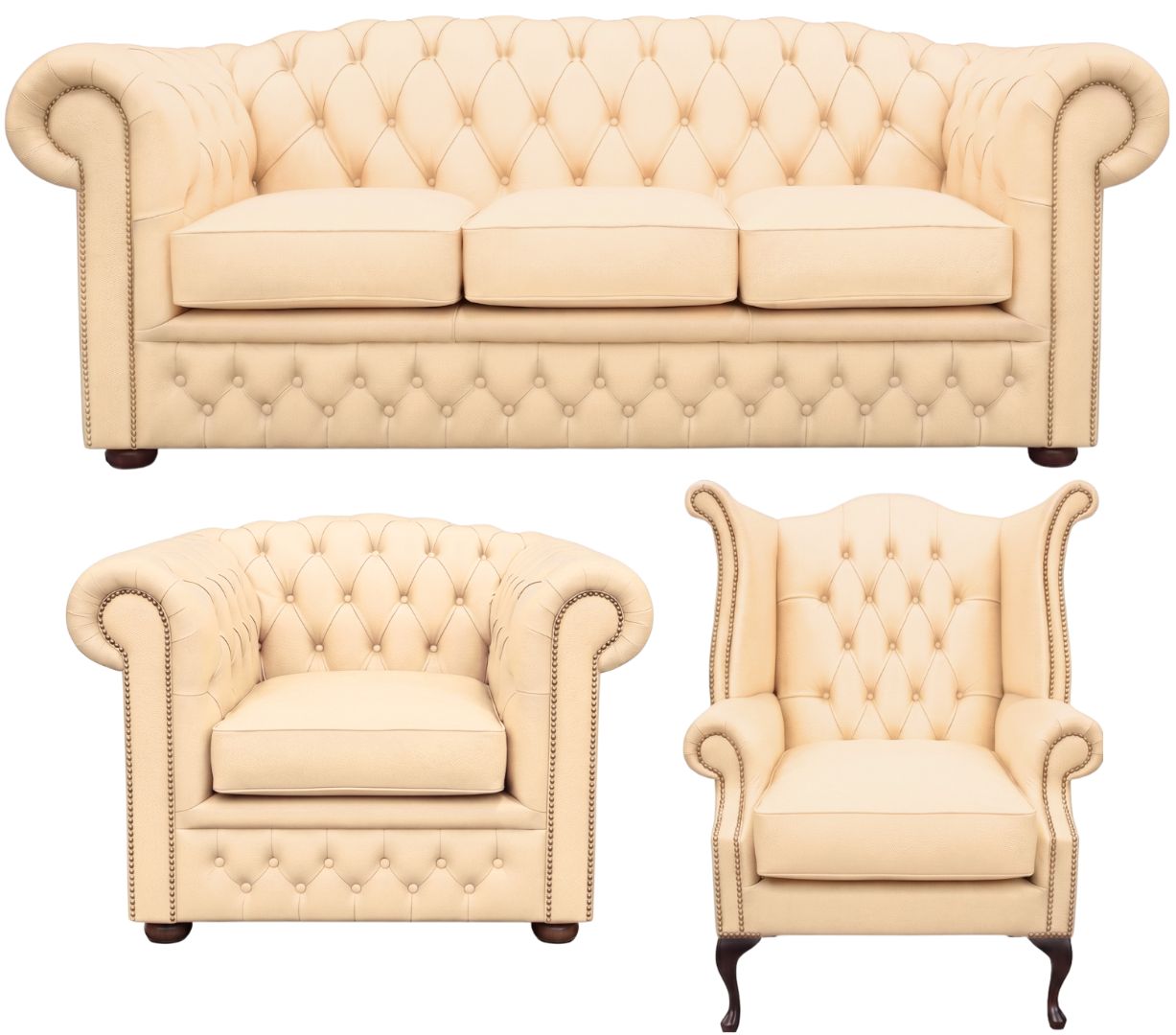 The Royale Chesterfield 3 Piece Suite