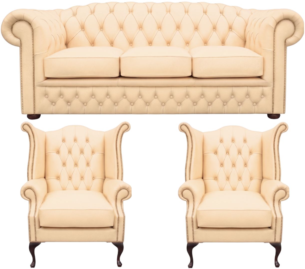 The Royale Chesterfield 3 Piece Suite