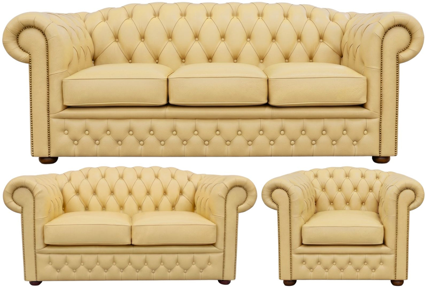 The Royale Chesterfield 3 Piece Suite