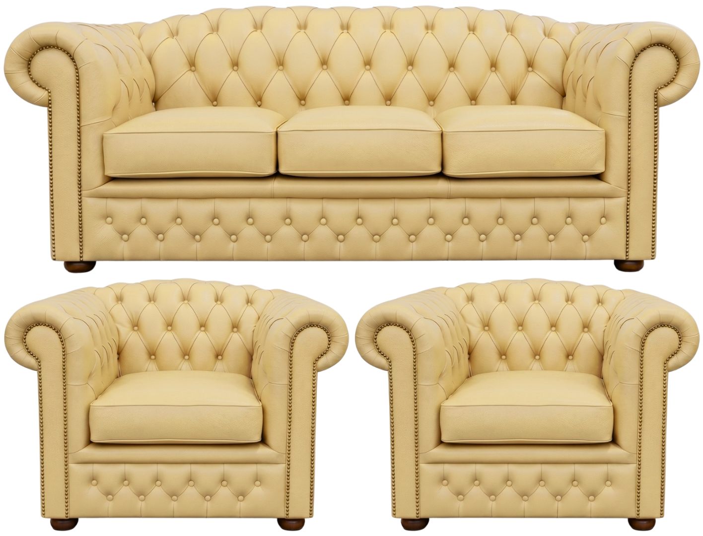 The Royale Chesterfield 3 Piece Suite
