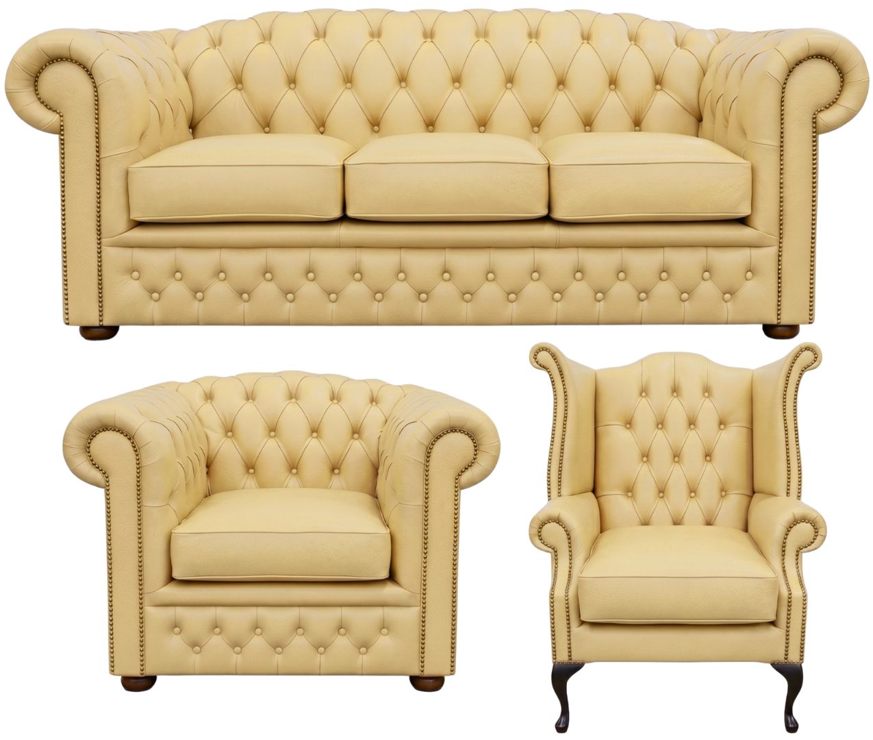 The Royale Chesterfield 3 Piece Suite
