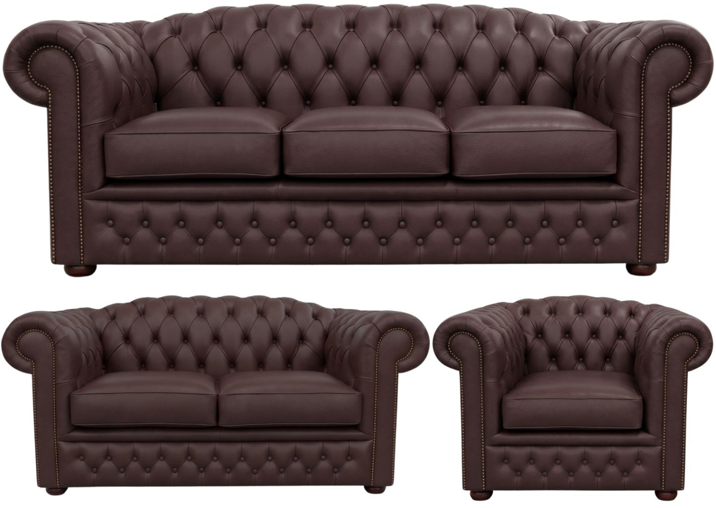 The Royale Chesterfield 3 Piece Suite