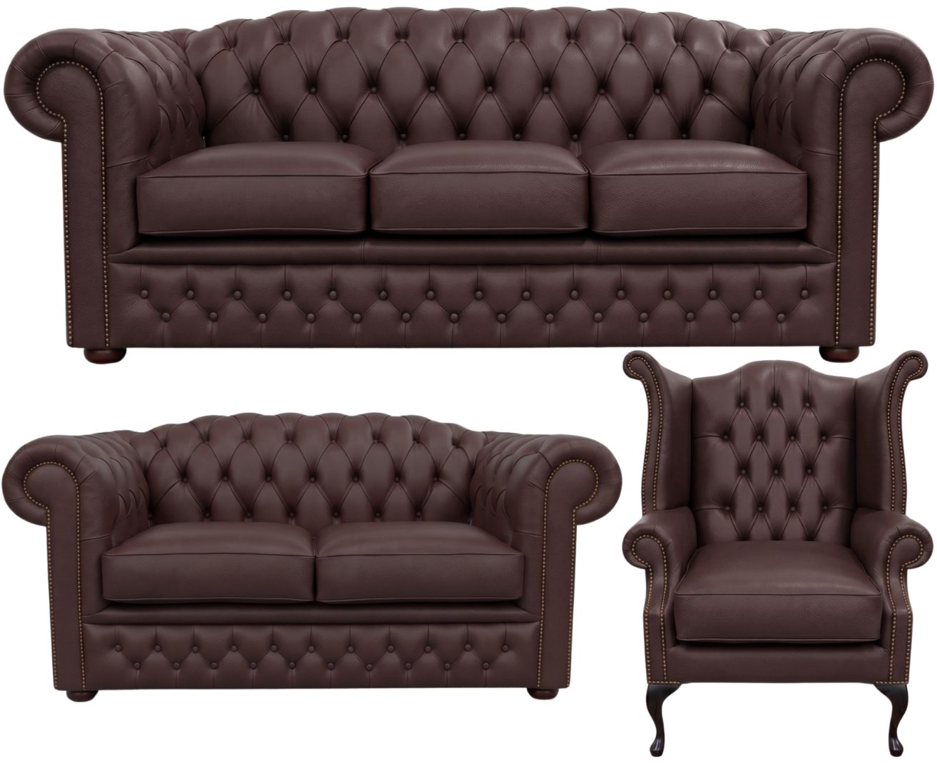 The Royale Chesterfield 3 Piece Suite