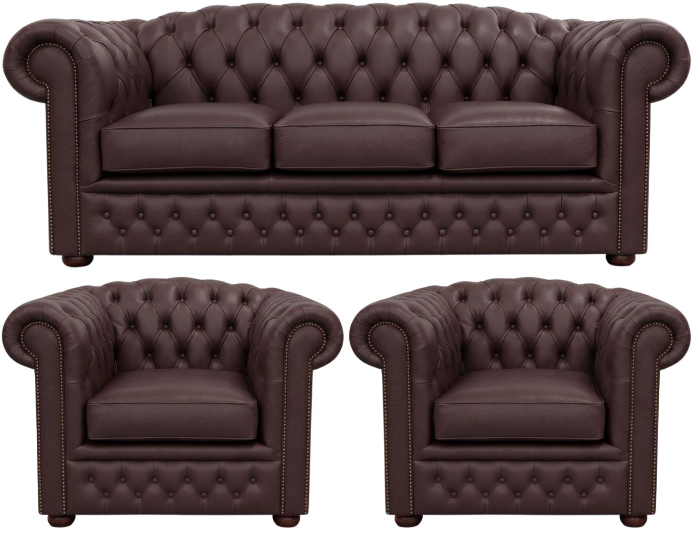 The Royale Chesterfield 3 Piece Suite
