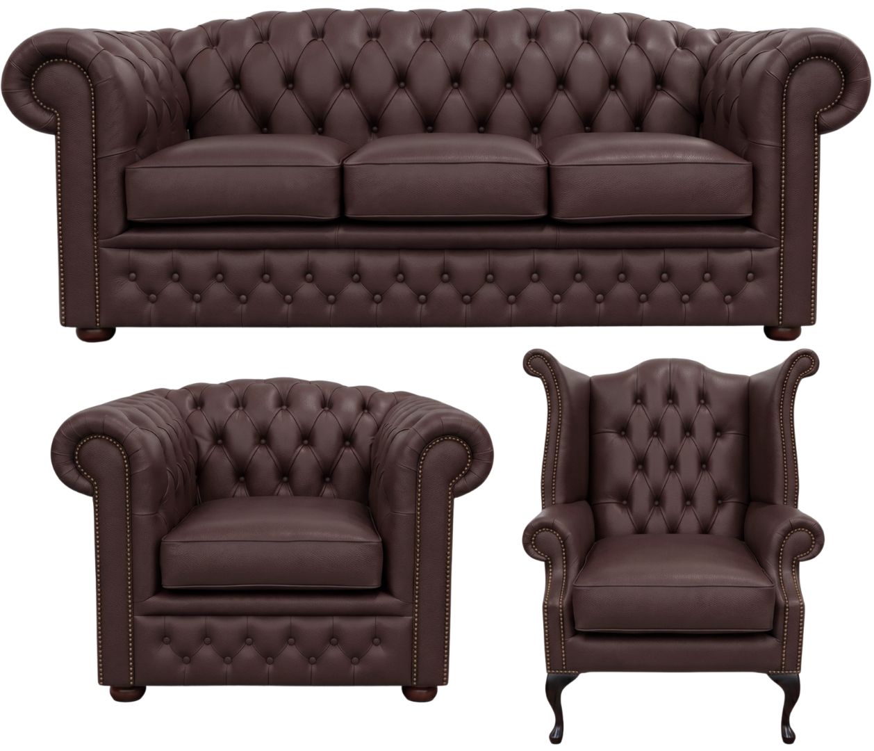 The Royale Chesterfield 3 Piece Suite