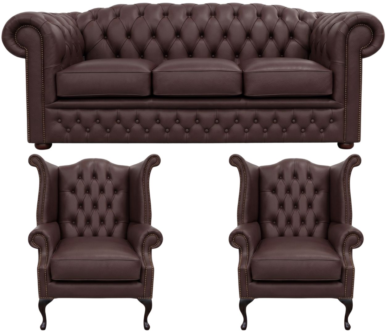 The Royale Chesterfield 3 Piece Suite