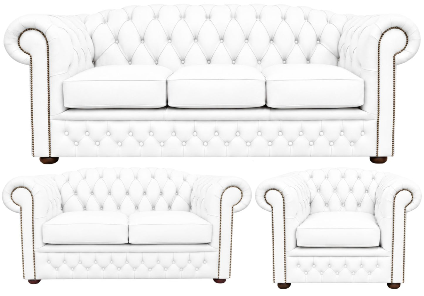 The Royale Chesterfield 3 Piece Suite