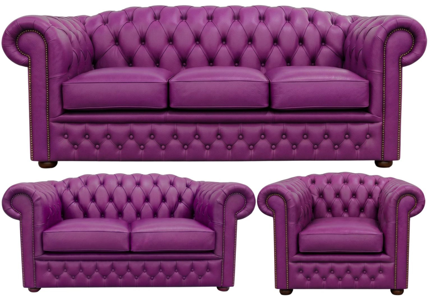 The Royale Chesterfield 3 Piece Suite