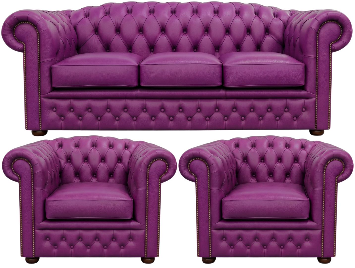 The Royale Chesterfield 3 Piece Suite