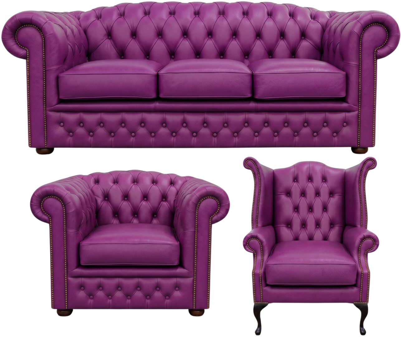 The Royale Chesterfield 3 Piece Suite