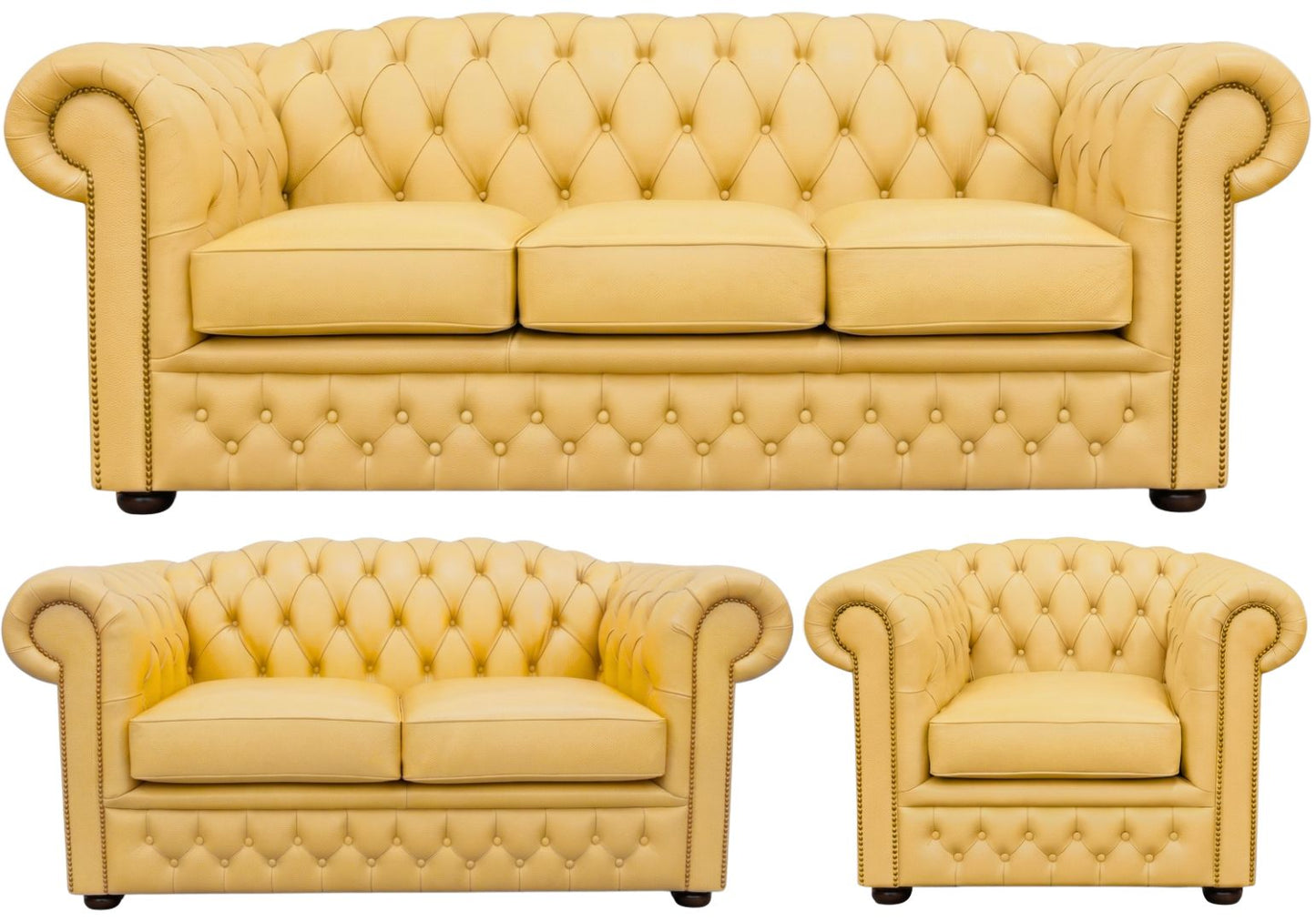 The Royale Chesterfield 3 Piece Suite