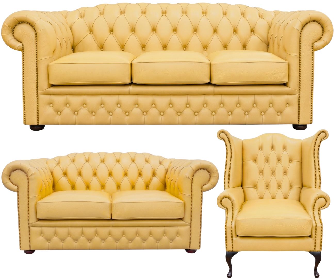 The Royale Chesterfield 3 Piece Suite