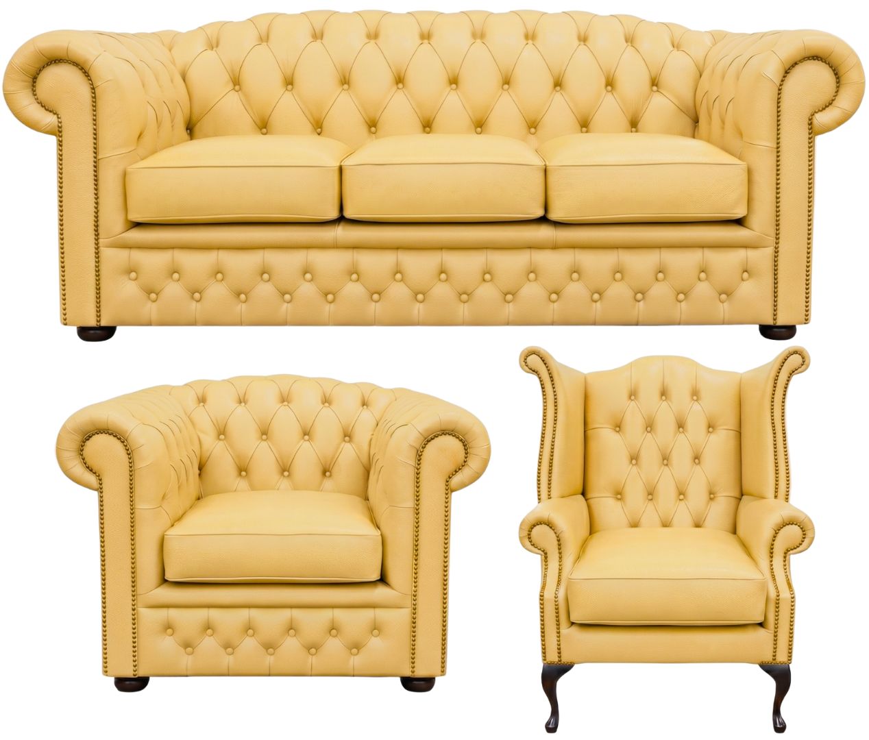 The Royale Chesterfield 3 Piece Suite