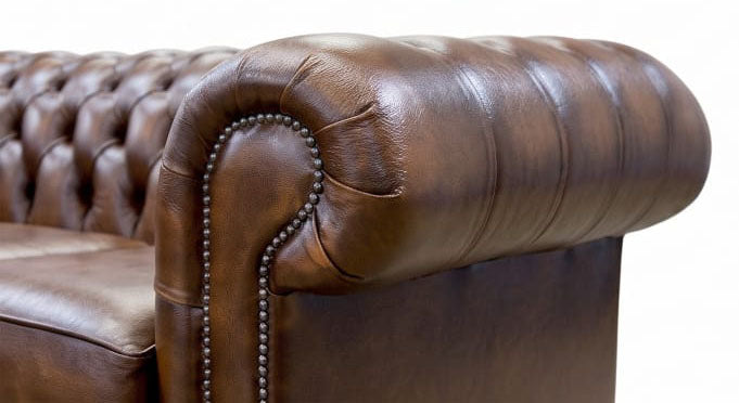 Cambridge Chesterfield Sofa right hand rolled arm and deep buttoned back