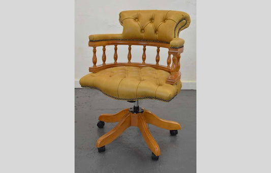 Captain's Office Chair - Yew & Tan