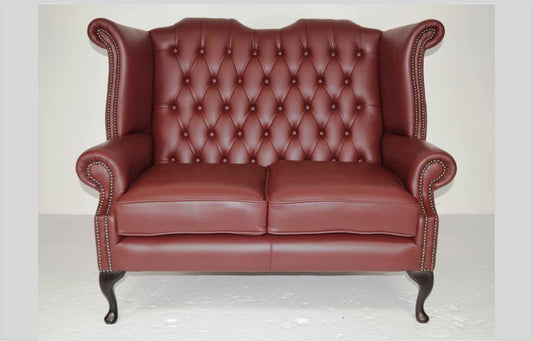 Queen Anne 2 Seat Sofa - Velle Ruby