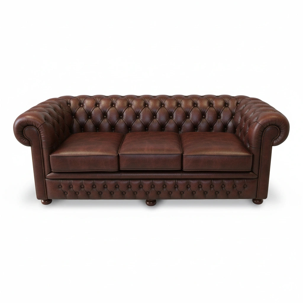 The Durham Chesterfield 3 Seat Sofa Bed, color: English Smoke