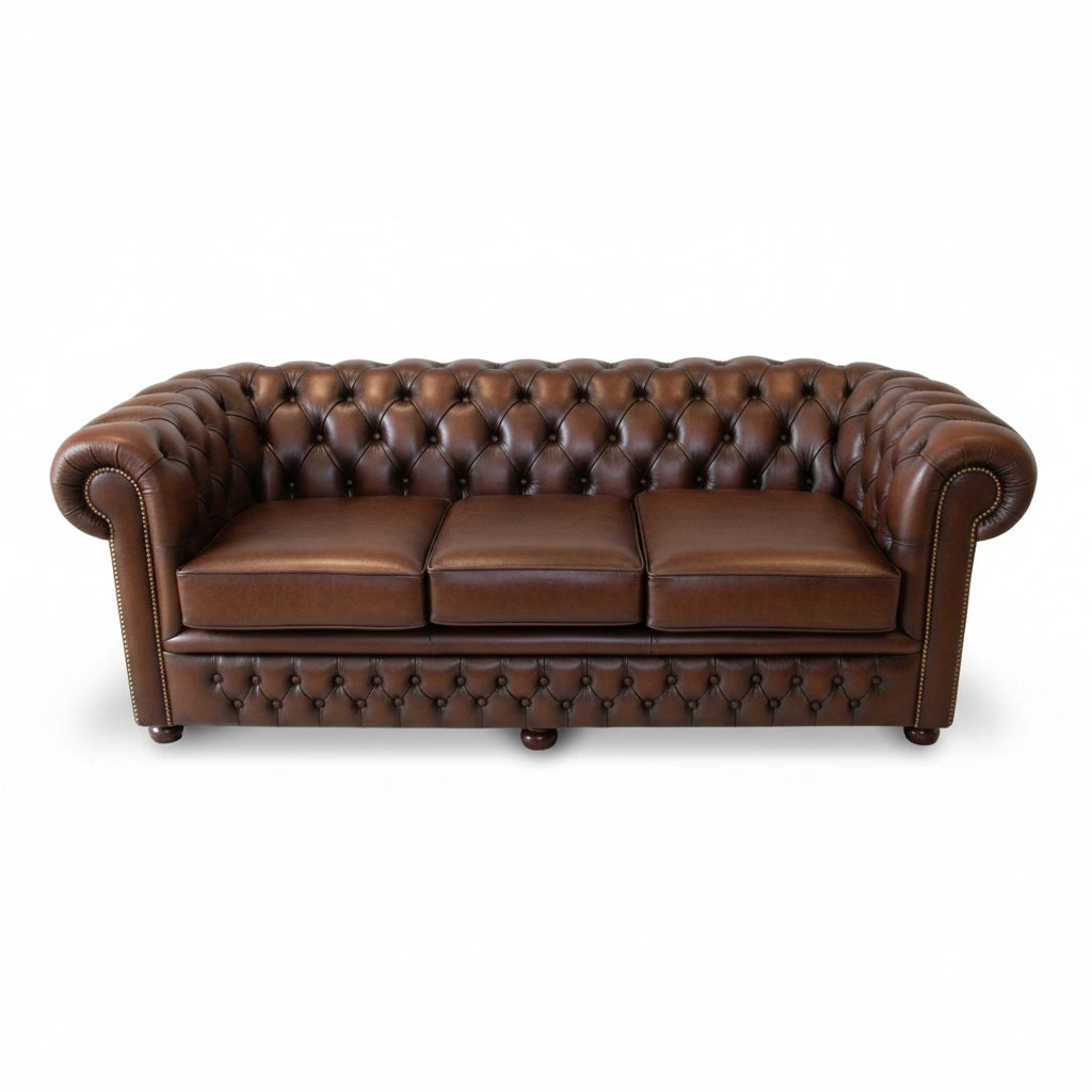 The Durham Chesterfield 3 Seat Sofa Bed, color: Windsor Mocca