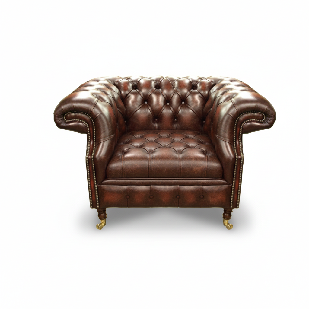 The Mayfair Chesterfield Club Chair, color: Vintage Hazel