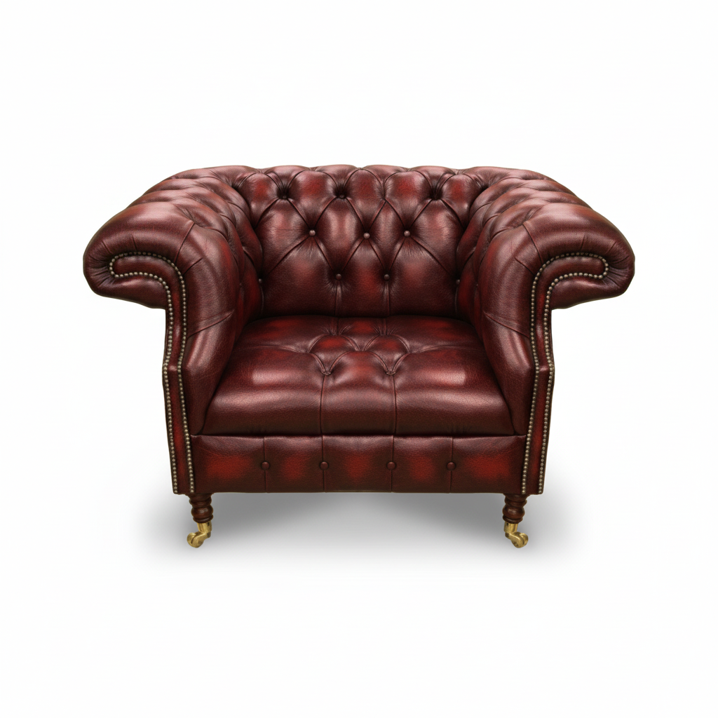 The Mayfair Chesterfield Club Chair, color: Windsor Red