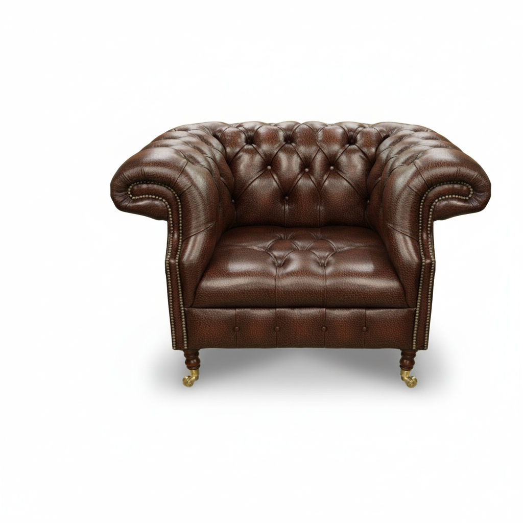 The Mayfair Chesterfield Club Chair, color: Windsor Havanna