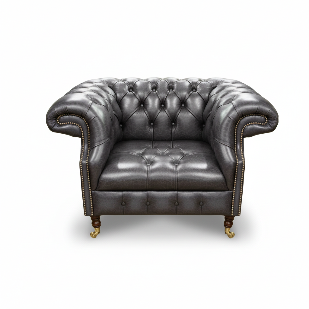 The Mayfair Chesterfield Club Chair, color: Windsor Birch