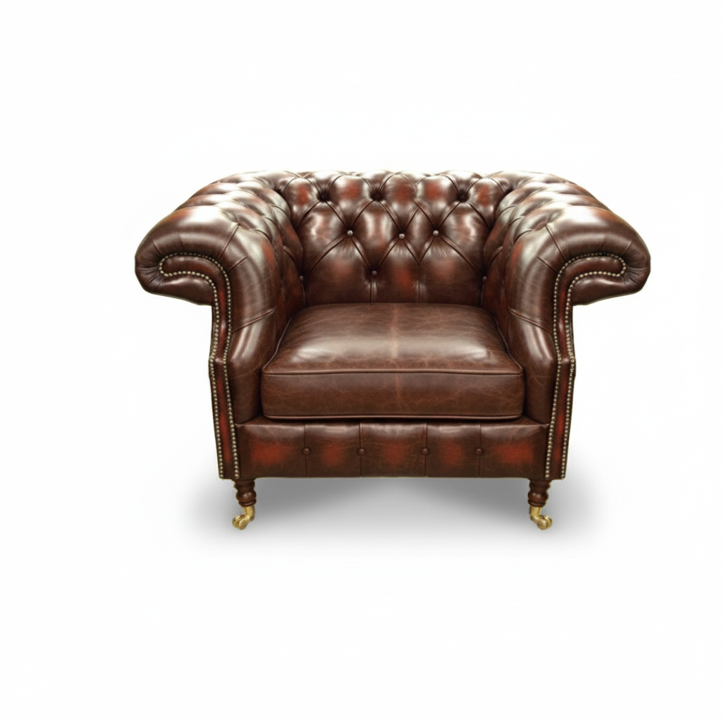The Mayfair Chesterfield Club Chair, color: Vintage Hazel