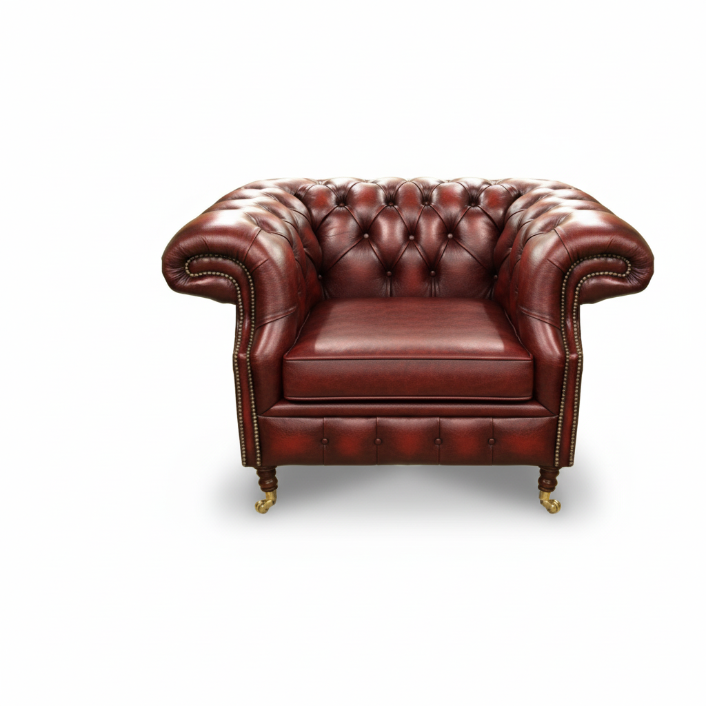 The Mayfair Chesterfield Club Chair, color: Windsor Red