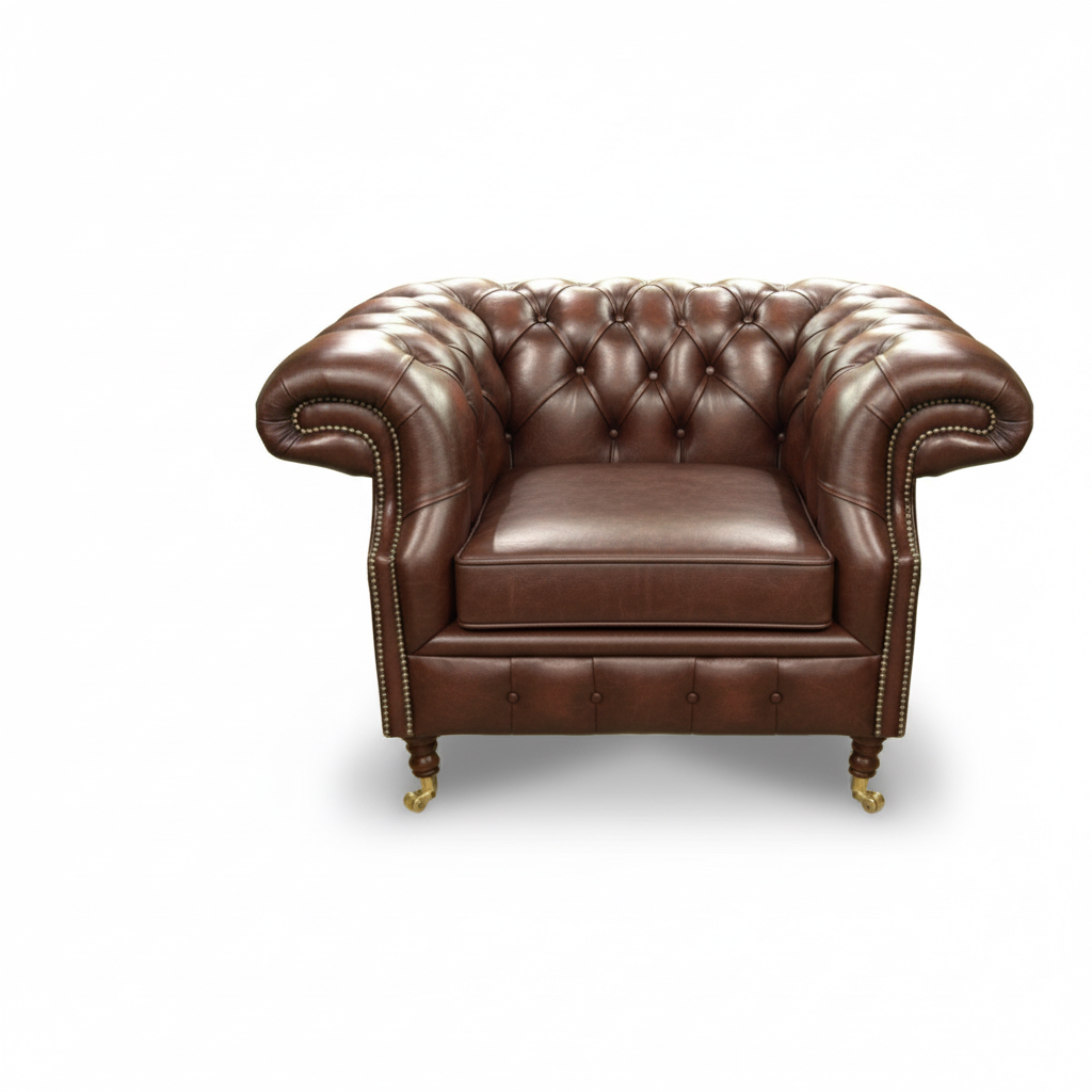 The Mayfair Chesterfield Club Chair, color: Windsor Mocca