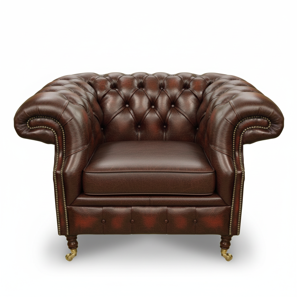 The Mayfair Chesterfield Club Chair, color: Windsor Havanna