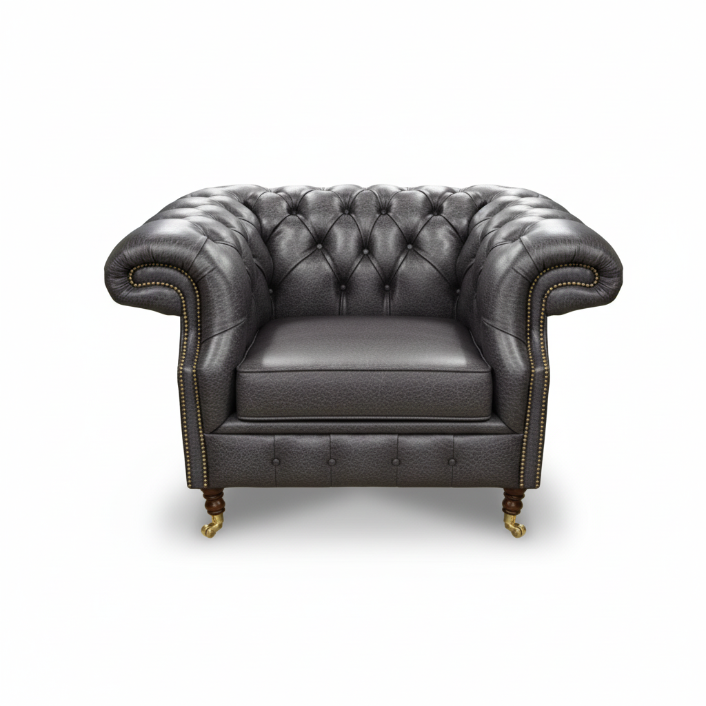 The Mayfair Chesterfield Club Chair, color: Windsor Birch