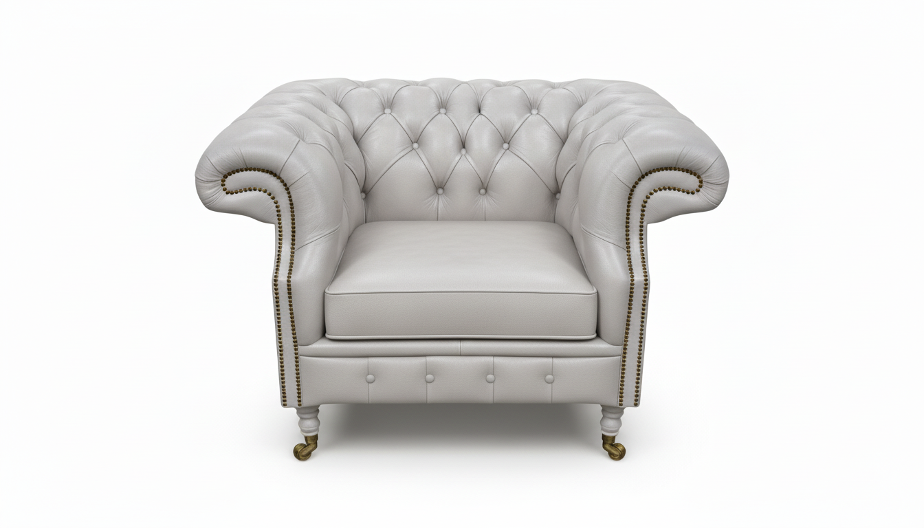 The Mayfair Chesterfield Club Chair — Color: Windsor Birch, Seat type: Cushion